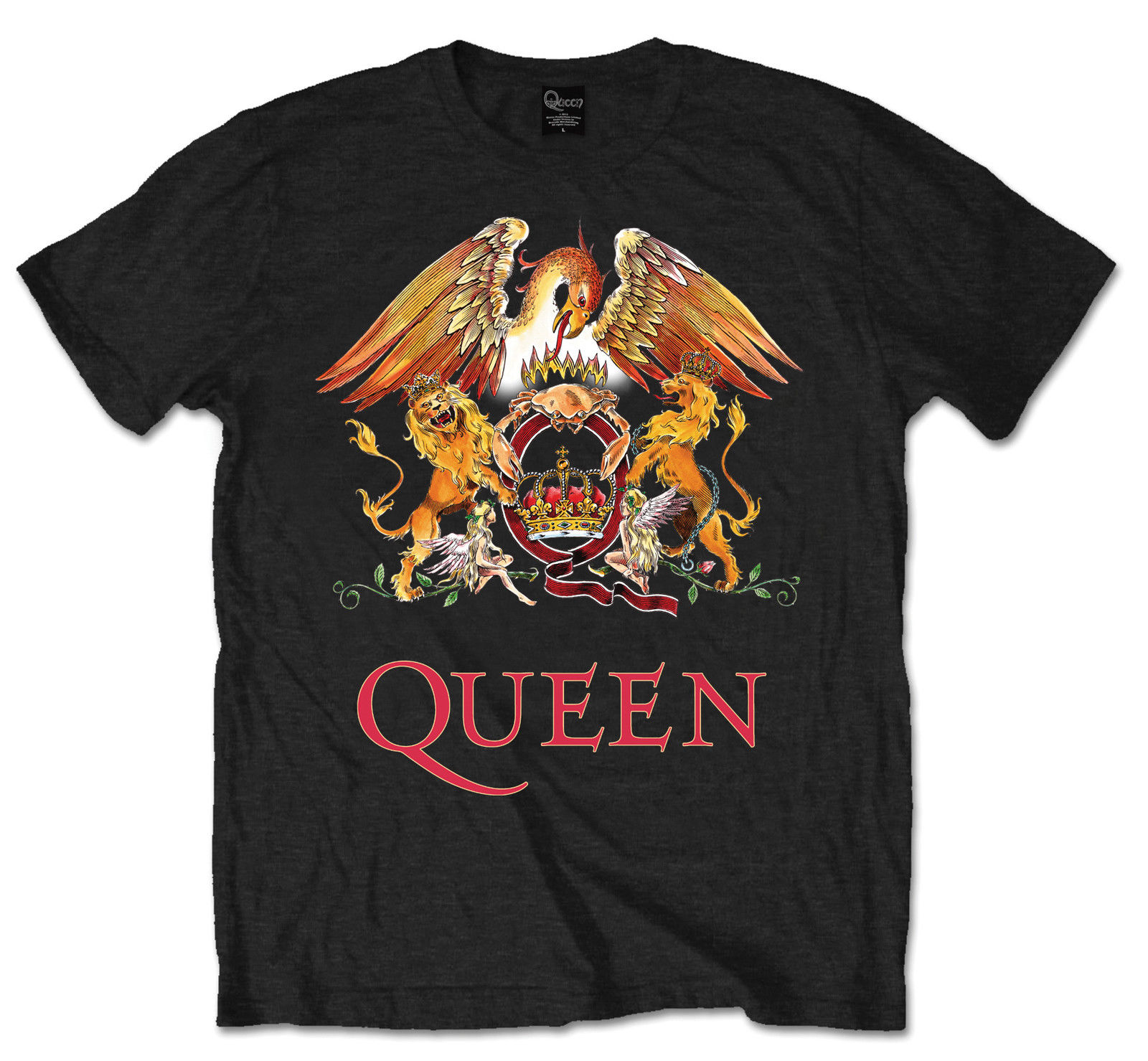 Queen Crest Logo Freddie Mercury Rock Official Mens T-Shirt