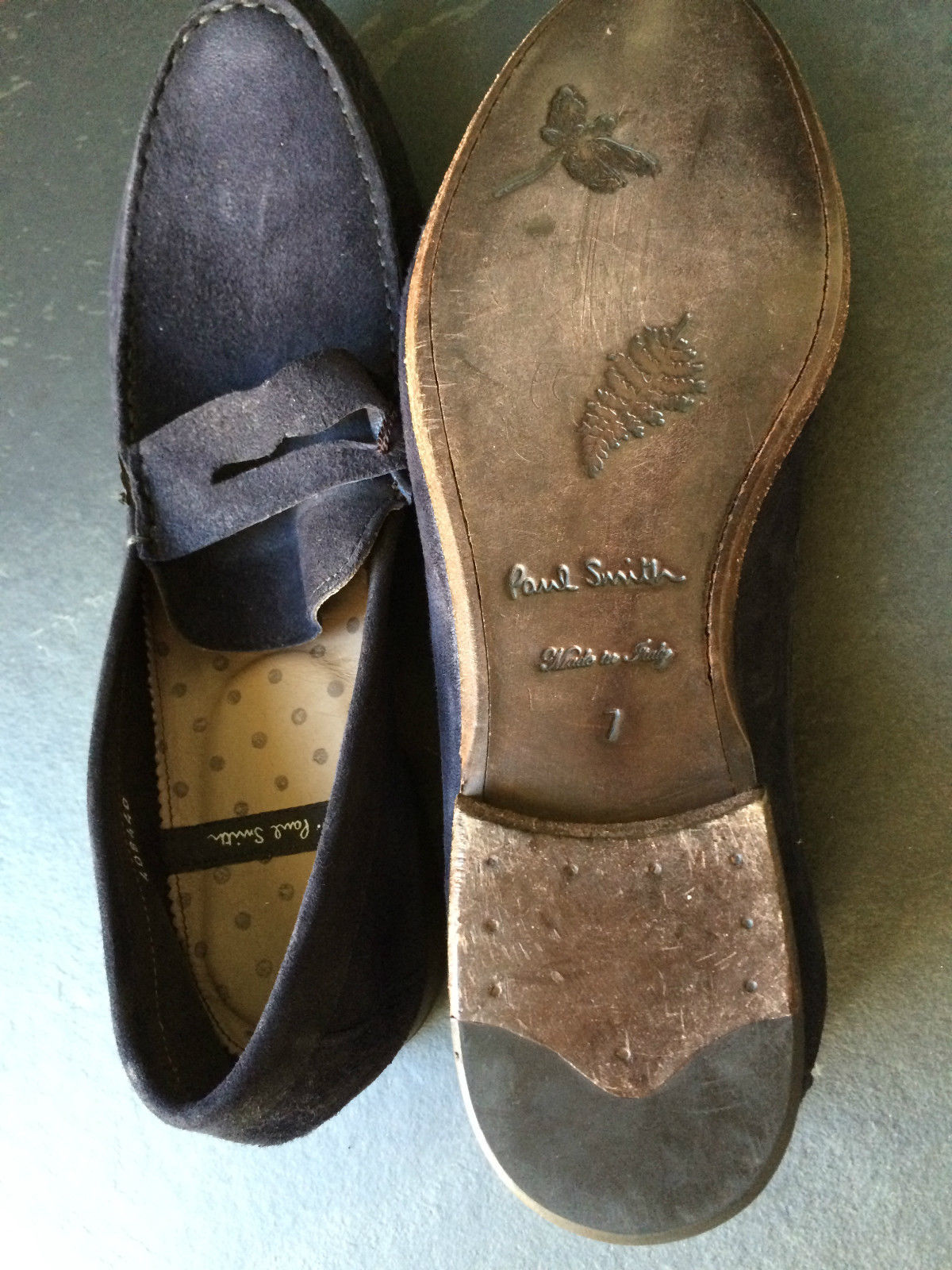 NEW Mens Paul Smith MANCINI Blue suede Loafer Shoes UK 7 EU 41 | eBay